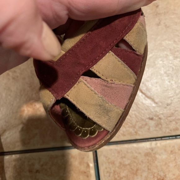 Joey O Leather Peep Toe Heels size 7.5 - Picture 12 of 12